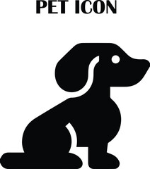 Pet Icon Vector – Clean, modern animal symbol perfect for apps, logos, and branding
