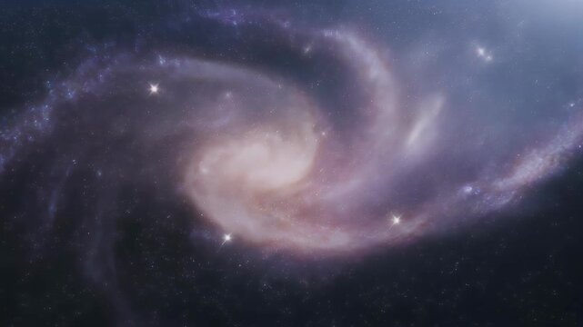 A vibrant spiral galaxy illuminates the dark expanse of space.