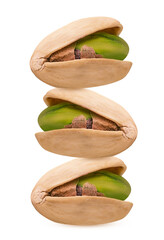 Three tasty organic pistachio nuts