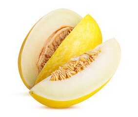 Yellow melon dukral and slice