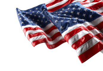 Majestic, rippling fabric of a national banner against a dark, isolating background