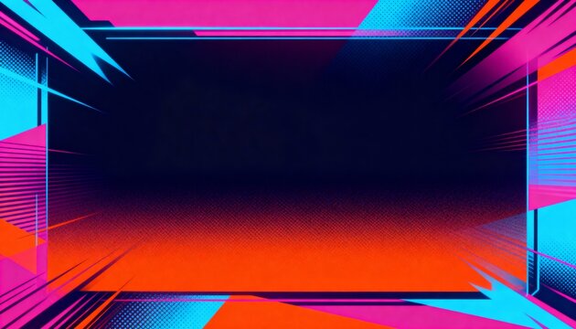 Vibrant 80s Retro Futurism Background - For nostalgic branding and event promotions