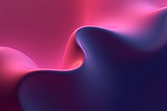 Soft glowing waves in vibrant pink and purple hues, flowing gracefully across a dreamy gradient background.