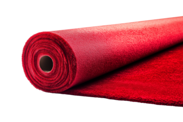 Red Carpet Unrolling Isolated on Transparent Background. Luxury Red Carpet Illustration Isolated.