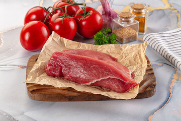 Raw beef meat fillet piece