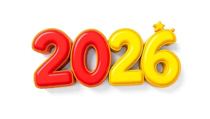 Happy new year celebration design with golden 3d number symbol on a new date calendar for business