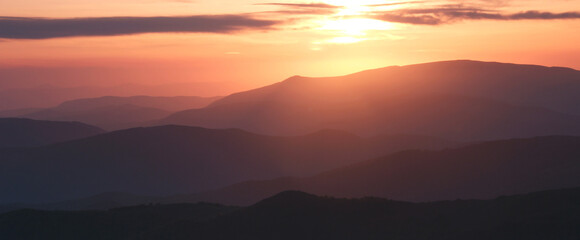 wonderful nature scenery, stunning morning scene, Carpathian mountains, Ukraine, Europe, Borzava ridge...exclusive - this image is sell only on Adobe stock