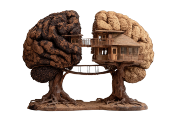 Cerebral treehouse merges organic and architectural forms on organic bases