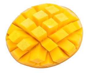 Half of mango fruit cut in 
