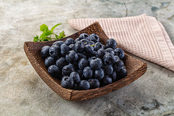 Sweet juicy ripe blueberry heap