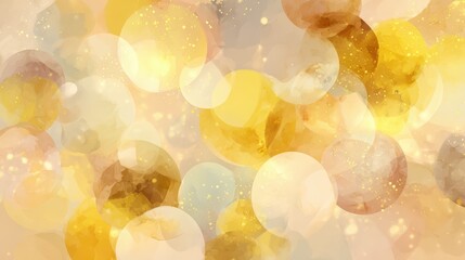 Warm abstract illustration featuring overlapping yellow orbs and gentle bokeh