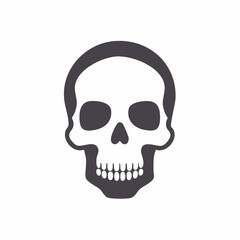 Fototapeta premium Skull Illustration Graphic with Teeth Grim Reaper Icon Death Symbol Image