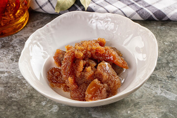 Salted herring fish caviar snack