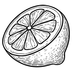 Lemon branch with fruits