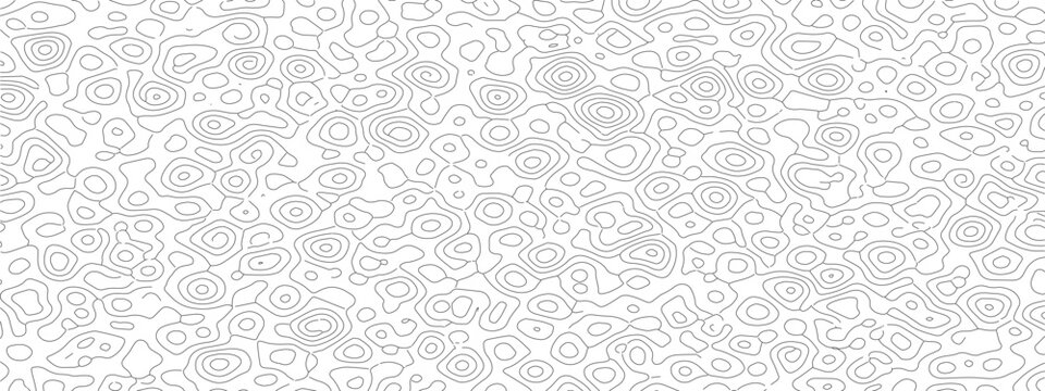 Abstract topographic contour map seamless pattern vector background for geographic cartographic and landscape design