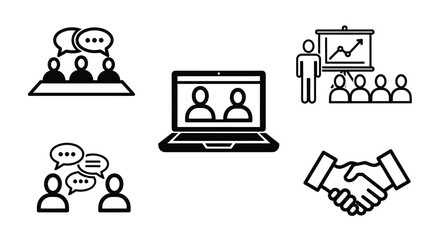 Business meeting conference online webinar training presentation team