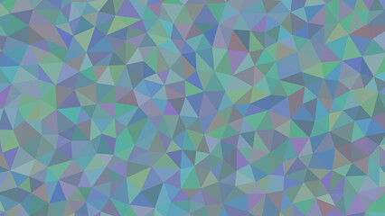 Abstract low poly background with a calming blend of blues, greens, and purples, creating a tranquil and visually appealing mosaic pattern