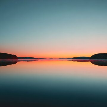 Calm lake reflecion