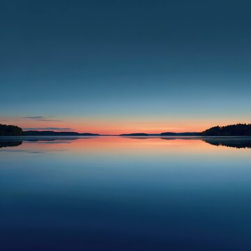 Calm lake reflecion