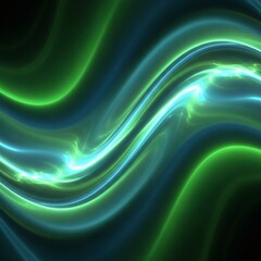 Aurora Borealis Green–Cyan Lightwave Glow Background 11