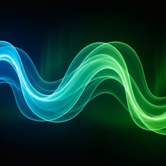 Aurora Borealis Green–Cyan Lightwave Glow Background 10