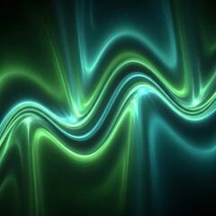 Aurora Borealis Green–Cyan Lightwave Glow Background 9