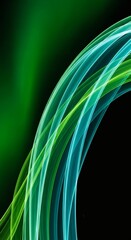 Aurora Borealis Green–Cyan Lightwave Glow Background 8