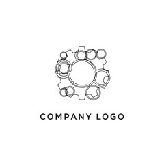 Abstract Gear Logo Design for Industrial Company Branding.