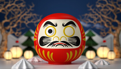 だるまの福笑い