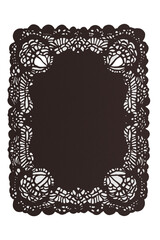 Dark brown frame with a lace effect, rich pattern, and oval cutout. Perfect for wedding themes, photos, collages, posters, and vintage decorative projects.