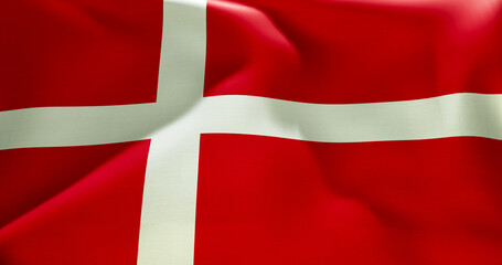 Fototapeta premium Flag of Denmark waving high resolution 10K+ size