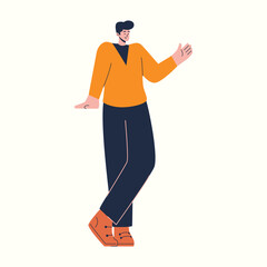 Illustration of an education male teacher explaining