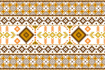 Geometric ethnic pattern. Abstract ethnic geometric pattern design for fabric, carpet, tile, rug, clothing, embroidery, needlepoint, wallpaper and background. Vector ethnic seamless motif design. 

