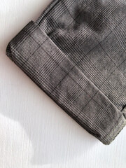 Gray Checkered Fabric Swatch for Tailoring, Fashion Design, or Upholstery Projects