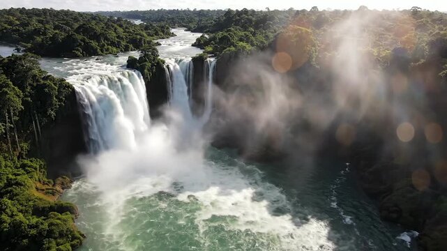 Waterfall Landscape, Boyoma Falls, Congo River, Africa