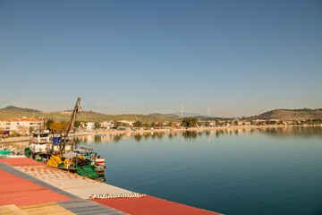 A fishing boat waiting on the Candarli coast of Izmir
