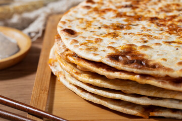 Grilled Flatbread with Cheese and Spices