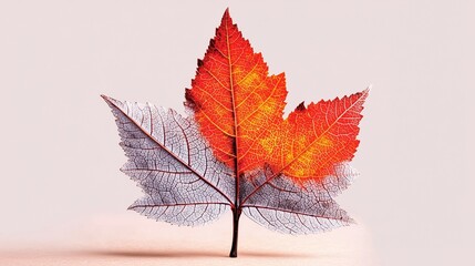 Dual-Tone Leaf of Seasonal Transition
