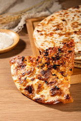Grilled Flatbread with Cheese and Spices