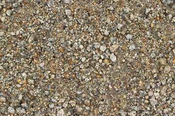 Close-up texture of small stones and gravel