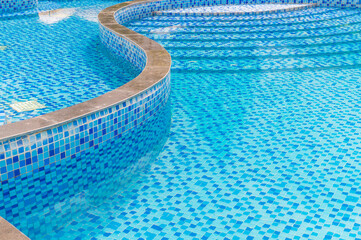 part of swimming pool with blue water