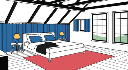 Bedroom design ideas modern interior home decor and furniture layout © Tahir