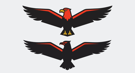 Obraz premium Eagle vector illustration american bird symbol graphic design art