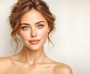Naklejka premium White skin tone background
