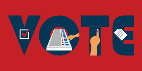 Vote, election concept design vector Background. 