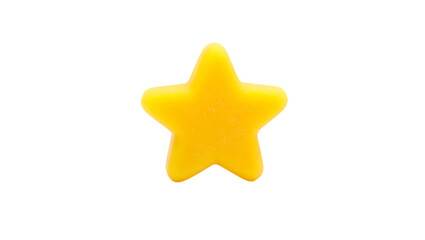 Yellow star candy, transparent background