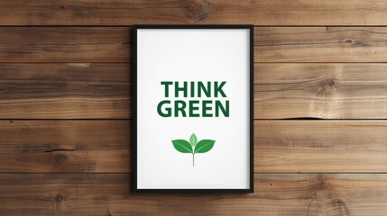 Think green eco energy awareness campaign nature setting poster design indoor environment inspirational viewpoint