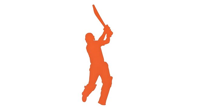 Cricket batsman silhouette vector illustration for sports and game design needs online now