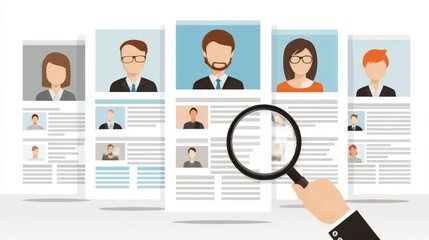 Understanding the Hiring Process Through Resumes, Avatars, and a Magnifying Glass for Effective Candidate Selection