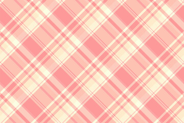 Quilted tartan background pattern, row texture vector fabric. Display seamless textile check plaid in light and red colors.